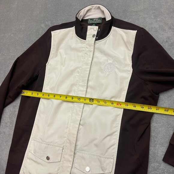 Lauren Active Ralph Lauren Crest Logo Full Zip Track Jacket Brown Women's 1X - Picture 6 of 9